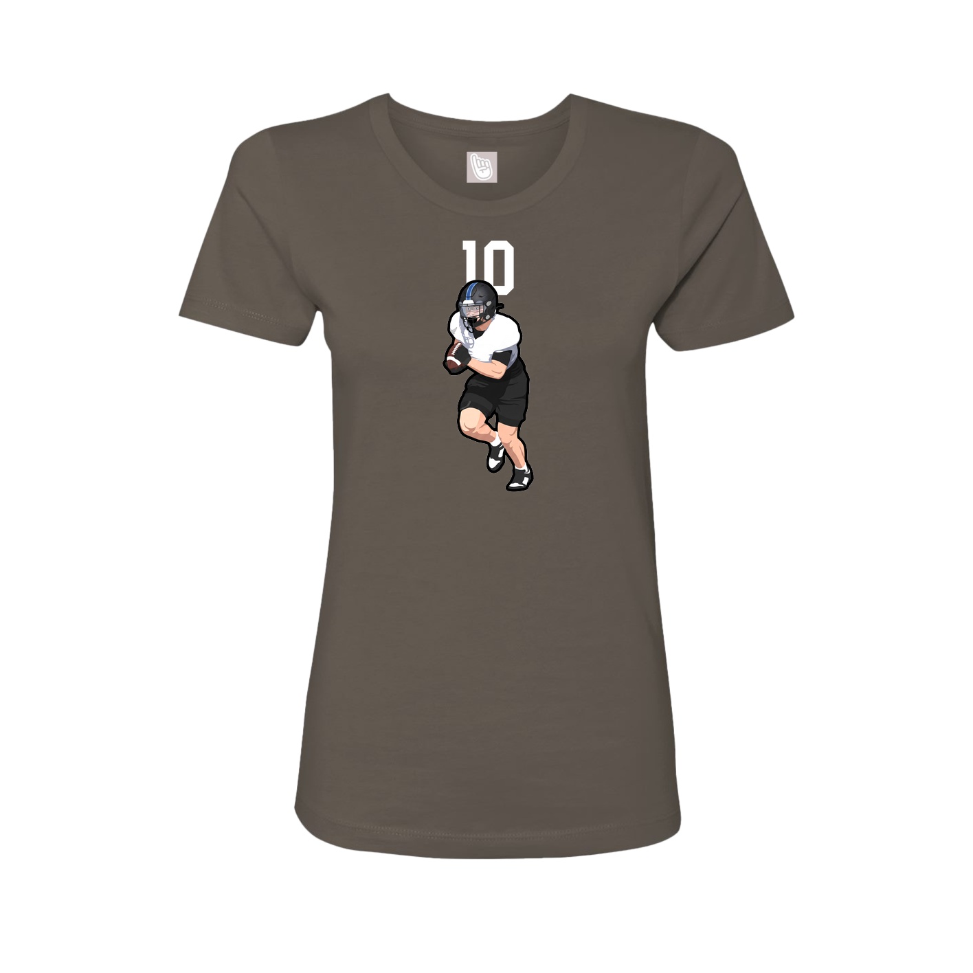 Fitted Women's Tee — Number Top in Grey