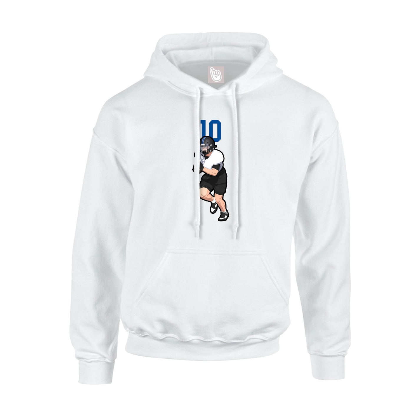 Hoodie — Number Top in White