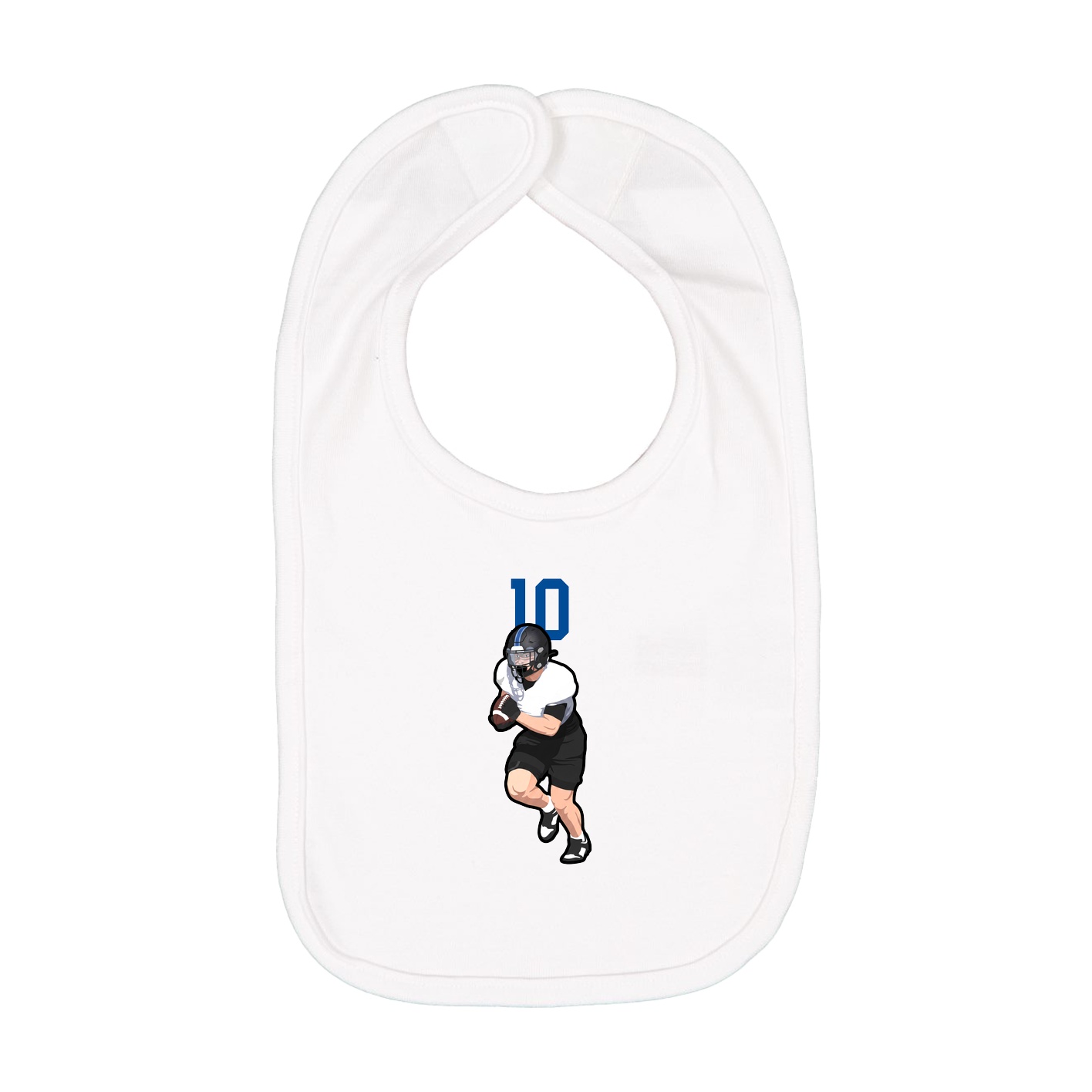 Infant Bib — Number Top in White
