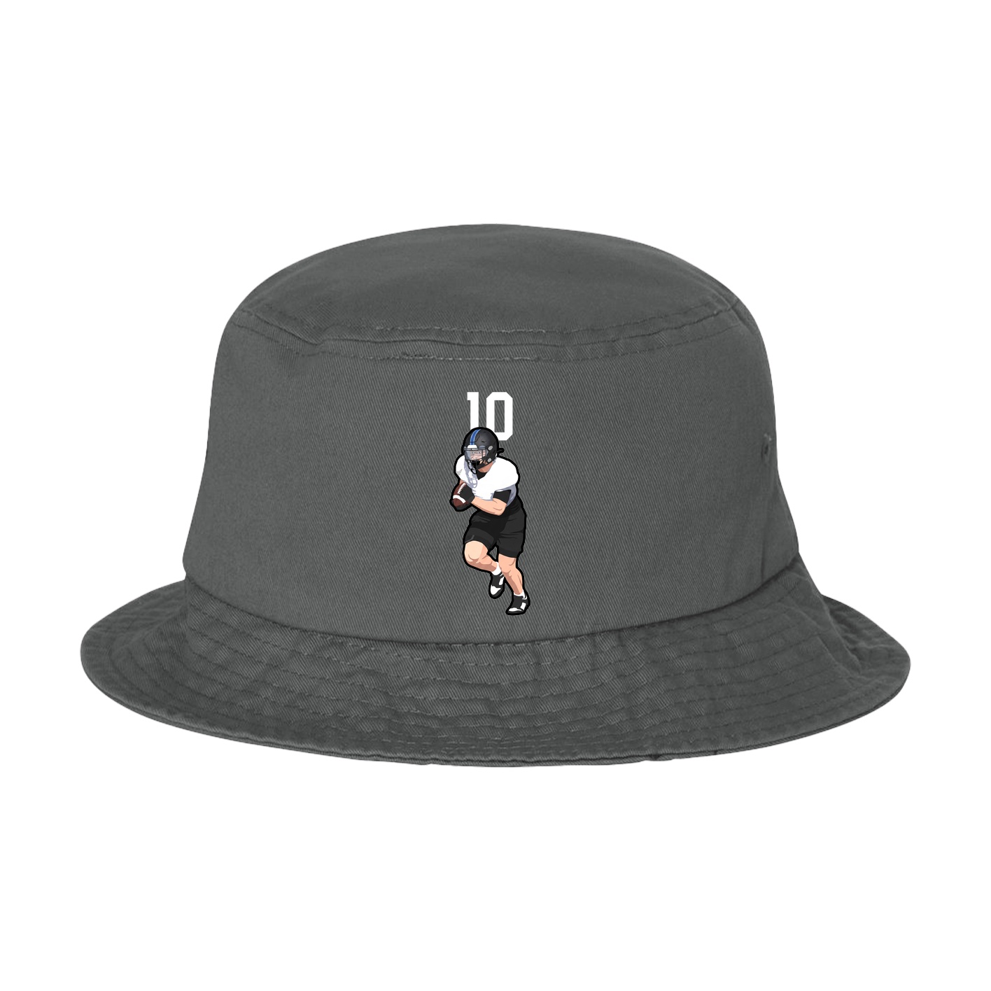 Bucket Cap — Number Top in Grey