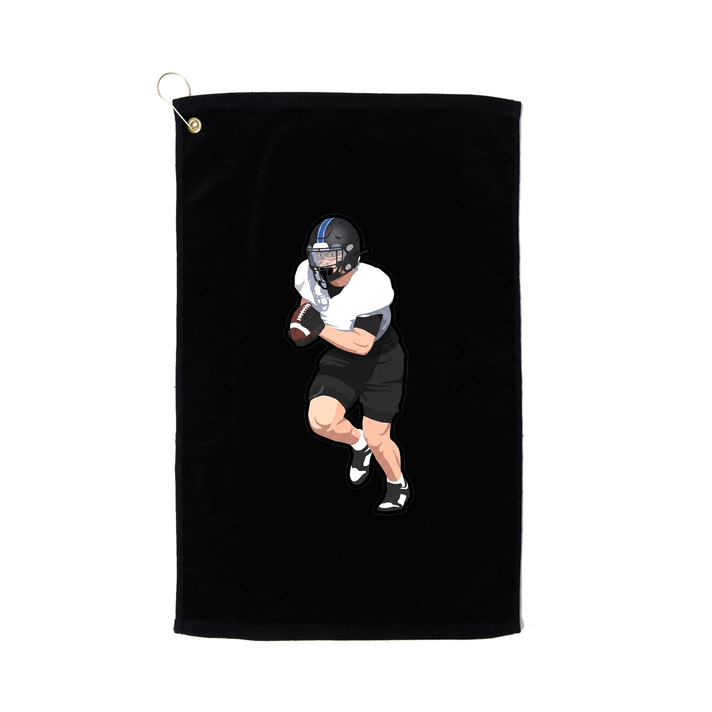 Golf Towel — Name Vertical in Black