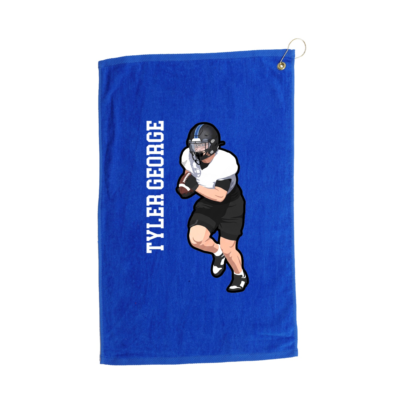 Golf Towel — Name Vertical in Royal