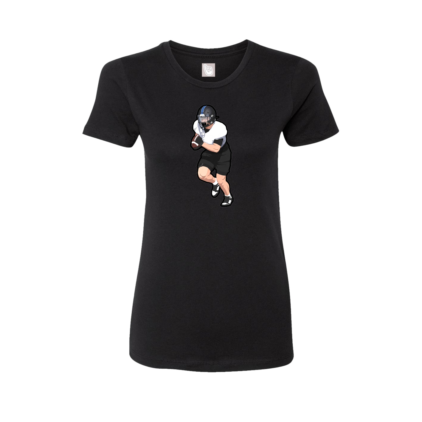 Womens Tee — Name Vertical in Black
