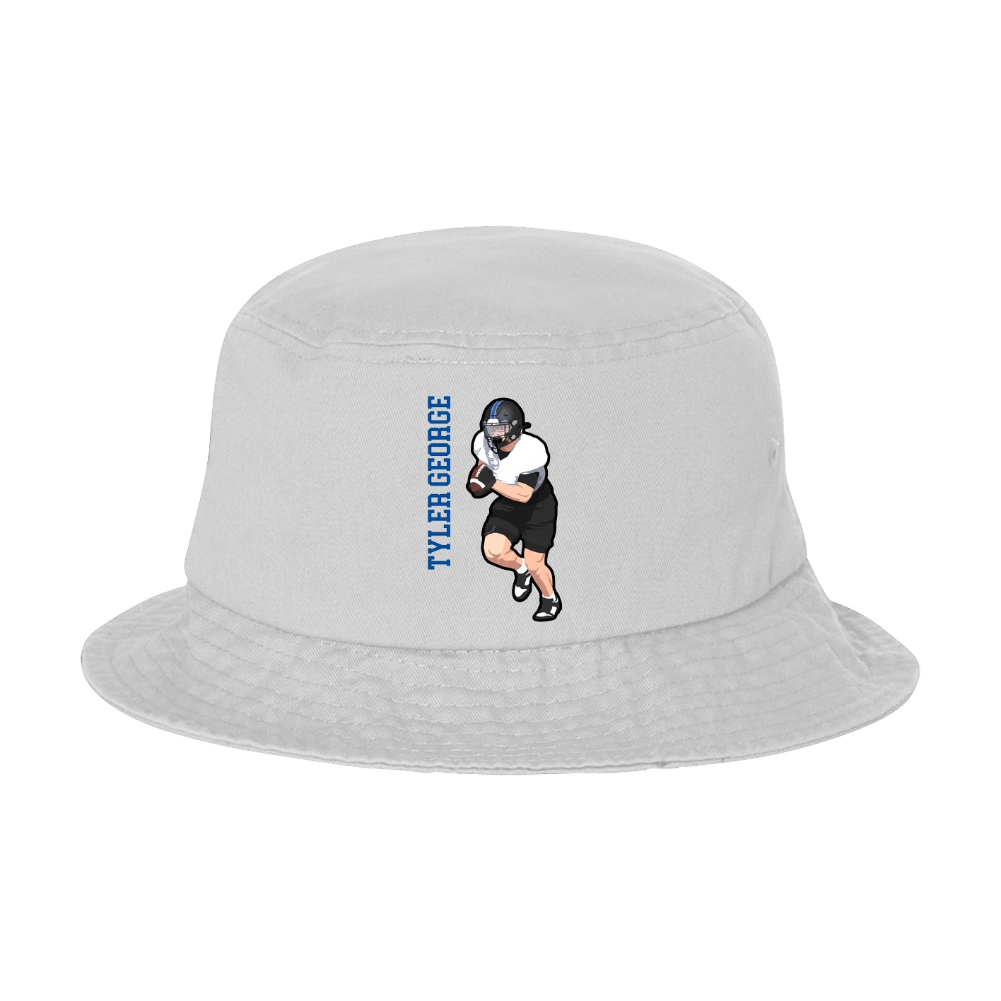 Bucket Cap — Name Vertical in White
