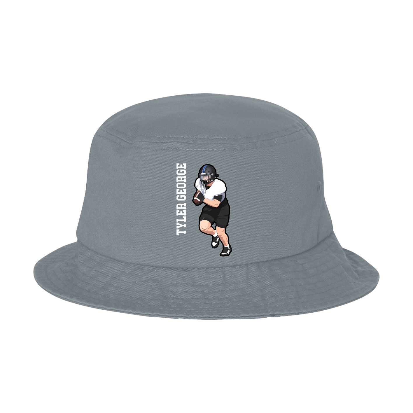 Bucket Cap — Name Vertical in Grey