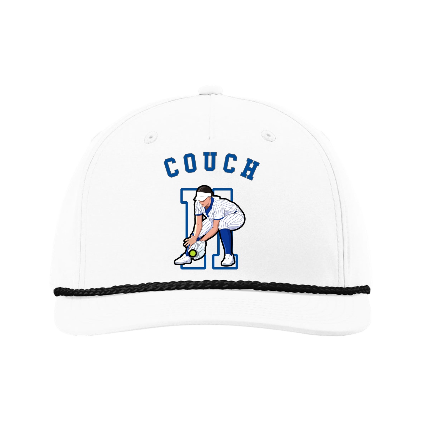 Five-Panel Classic Rope Cap — Shirsey Arch in White