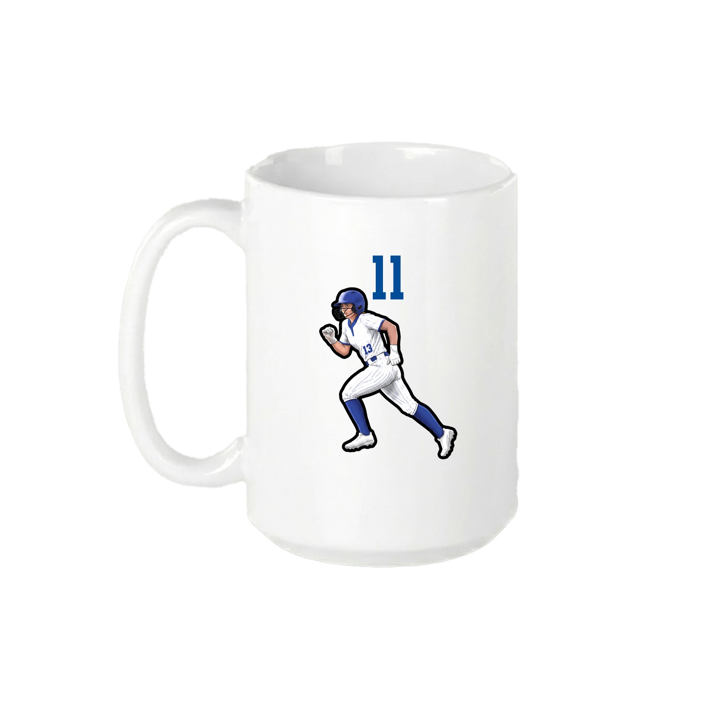 15oz Coffee Mug — Number Top in White