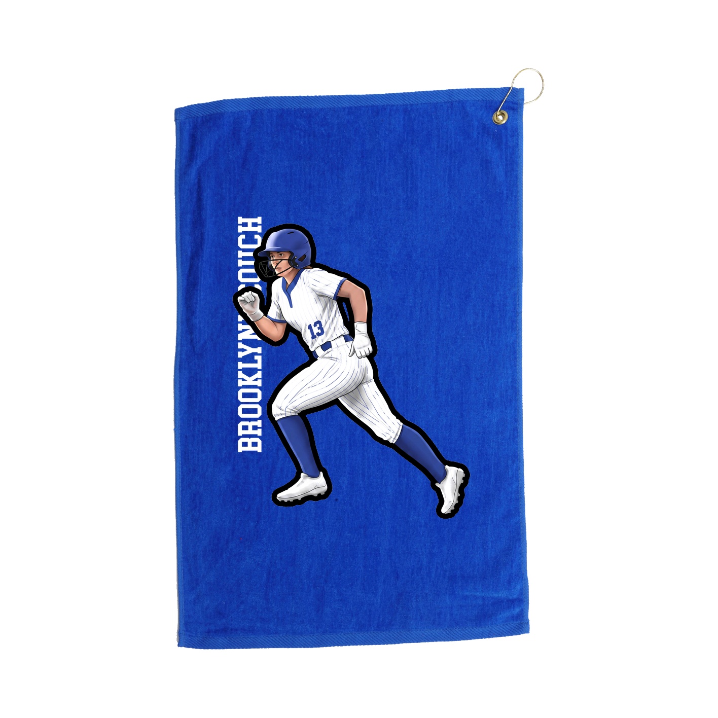 Golf Towel — Name Vertical in Royal