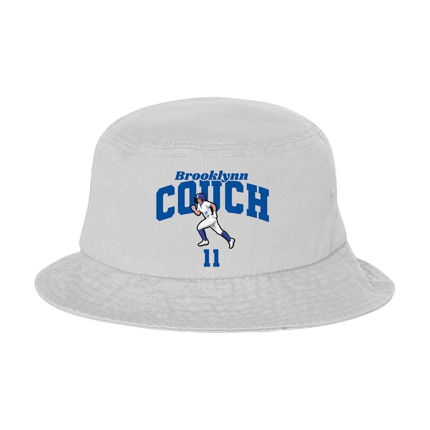 Bucket Cap — Signature Arch in White
