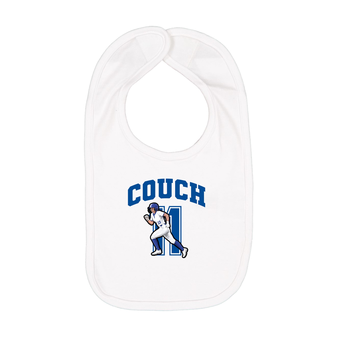 Infant Bib — Number in White