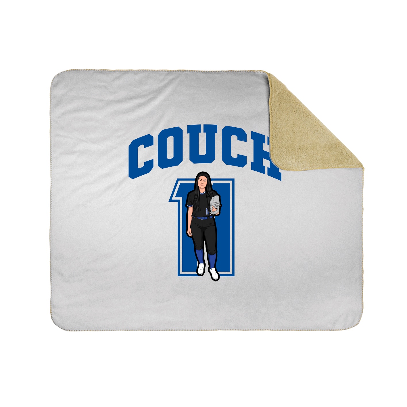 Throw Blanket — Number in White
