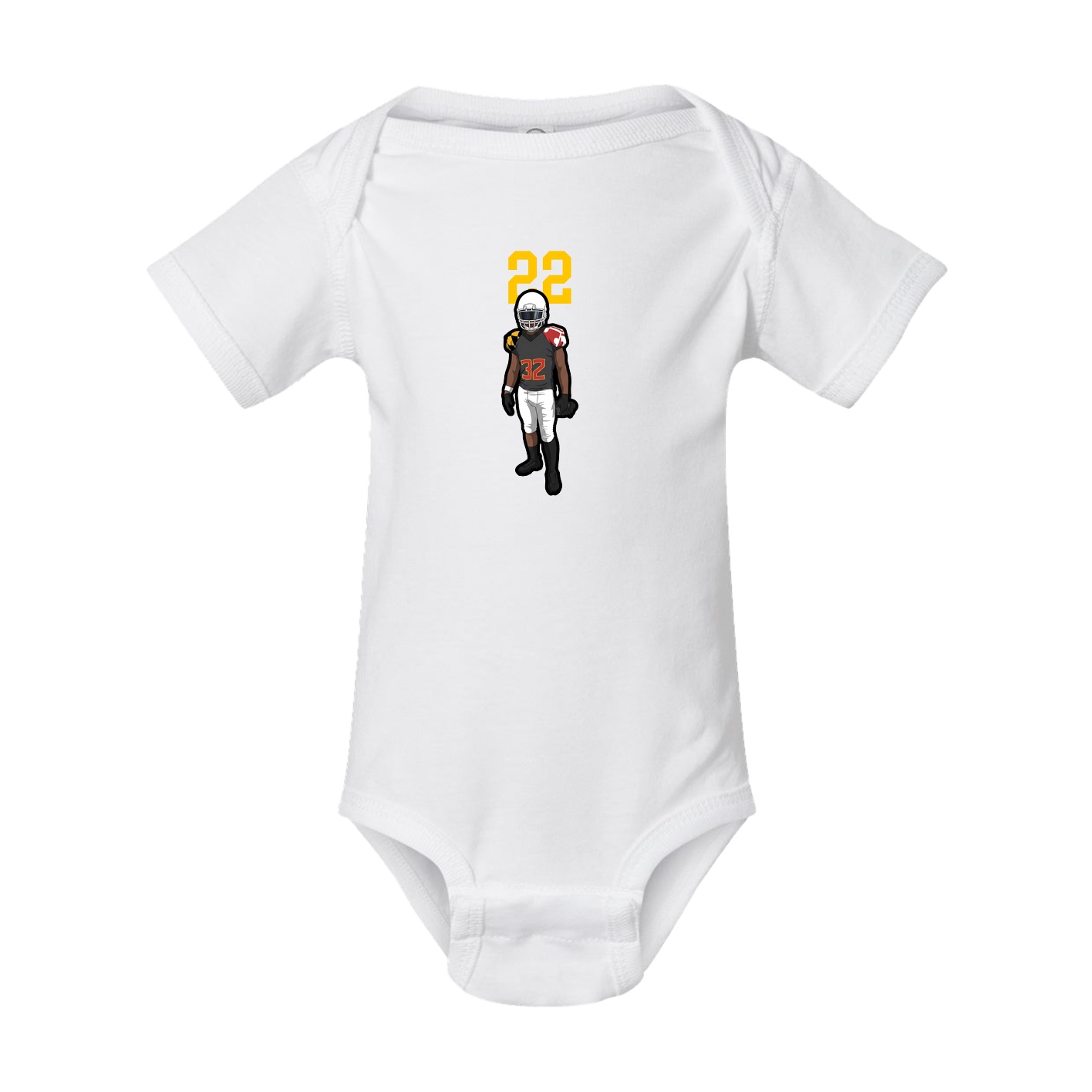 Baby Onesie — Number Top in White
