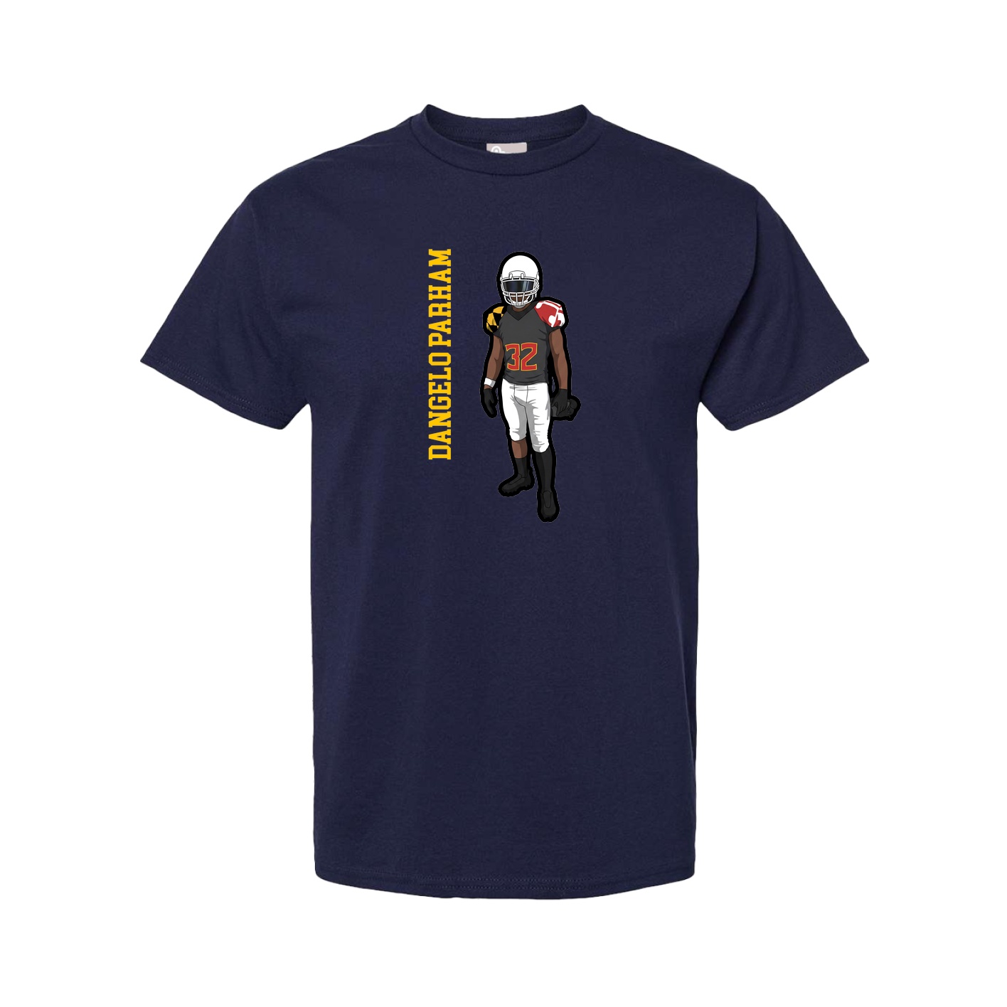 Tee — Name Vertical in Navy