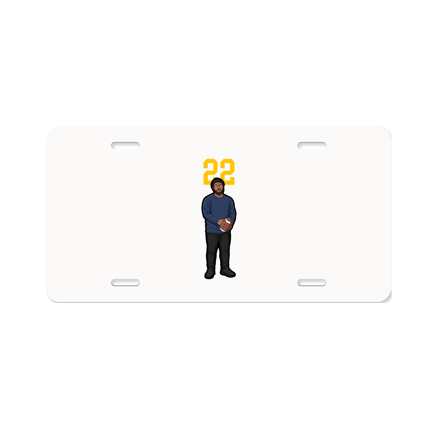 License Plate — Number Top in Classic