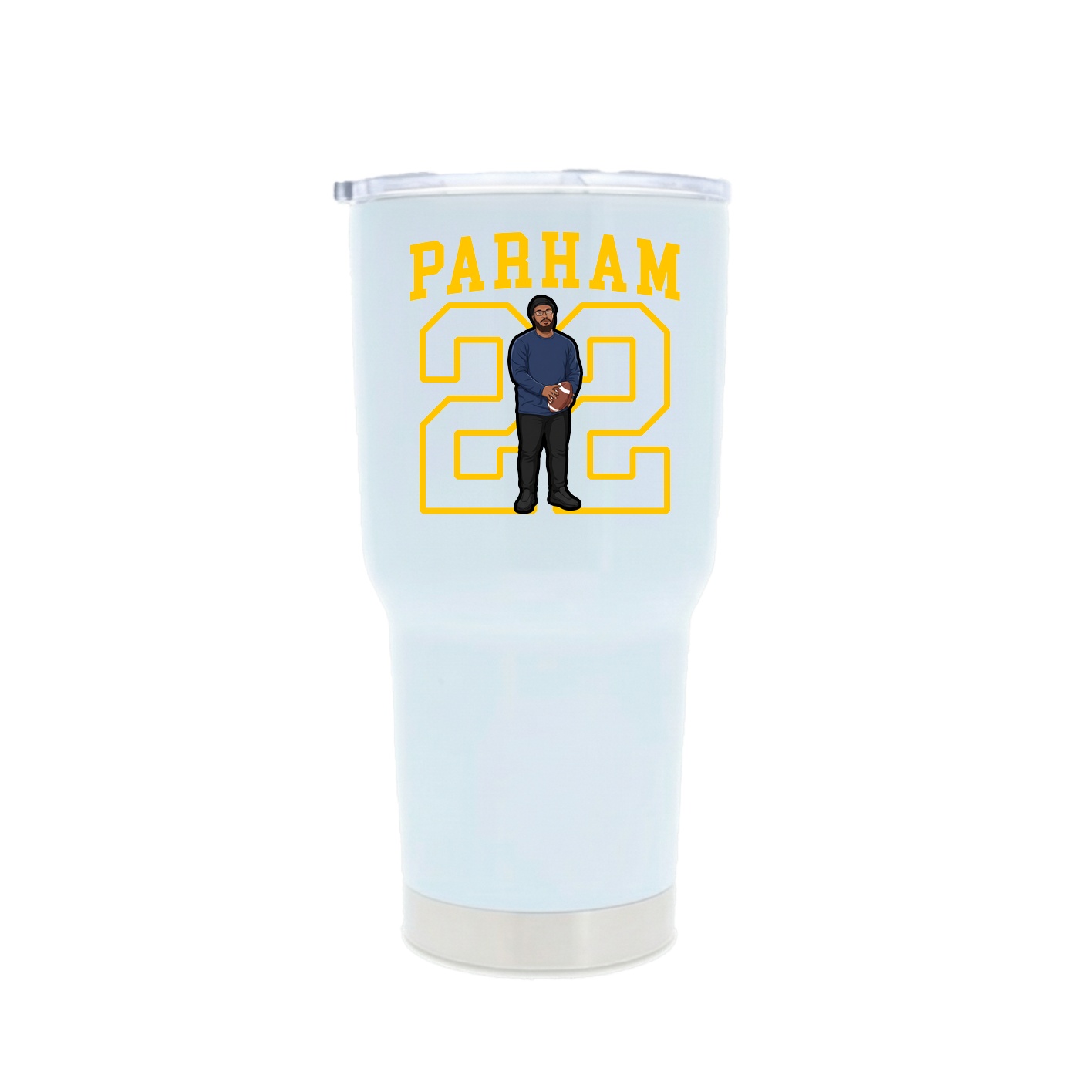 30oz Stainless Steel Tumbler — Shirsey in White