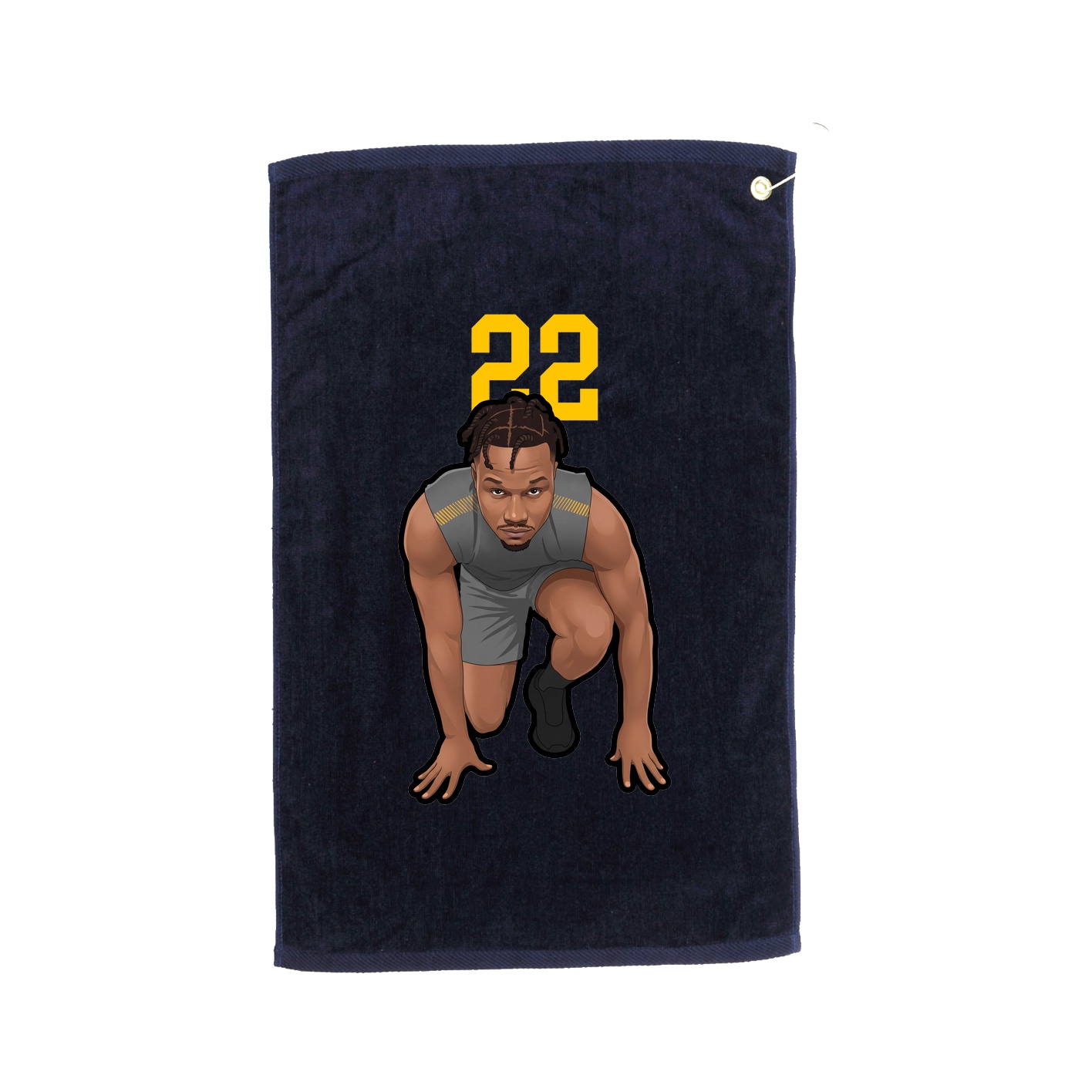 Golf Towel — Number Top in Navy