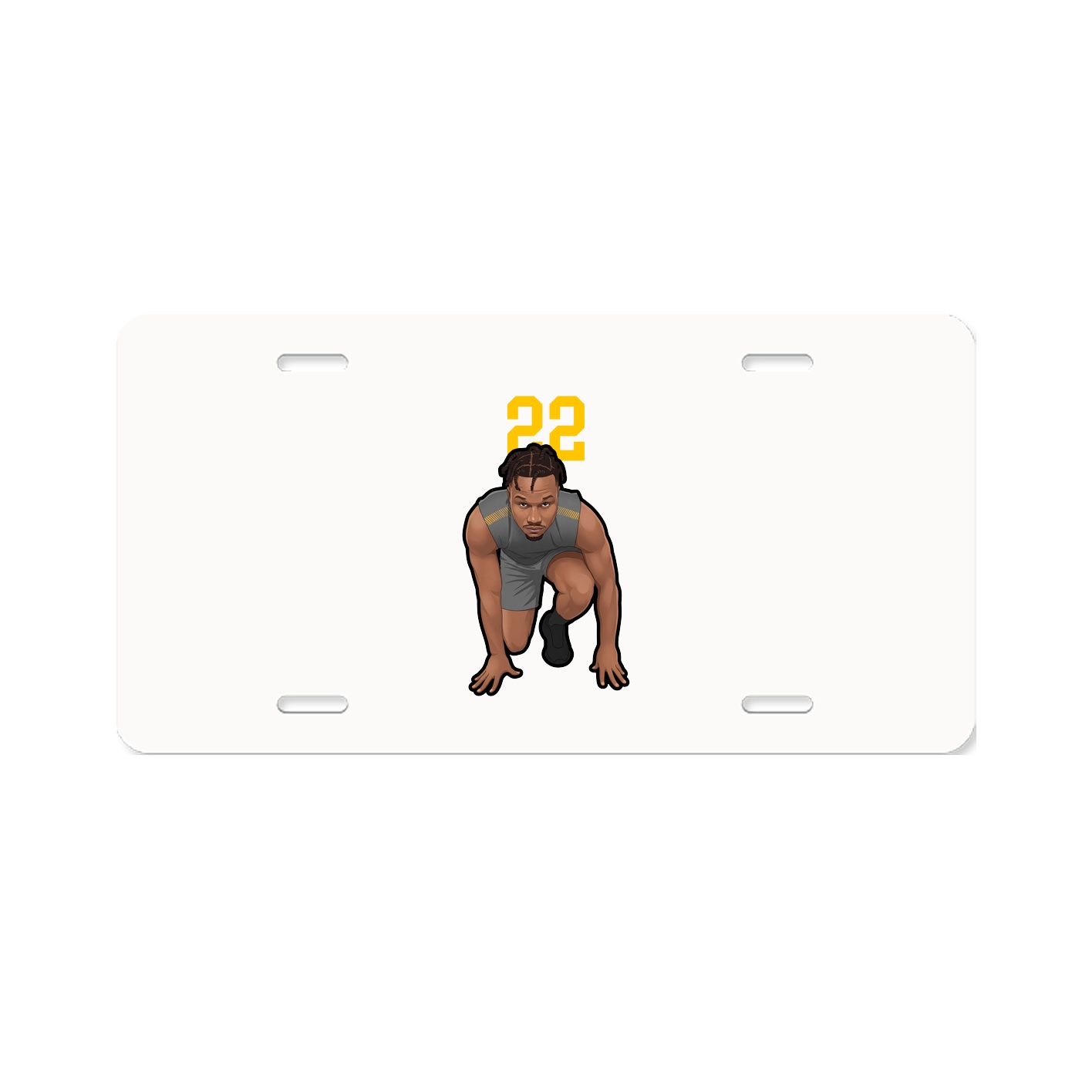 License Plate — Number Top in Classic