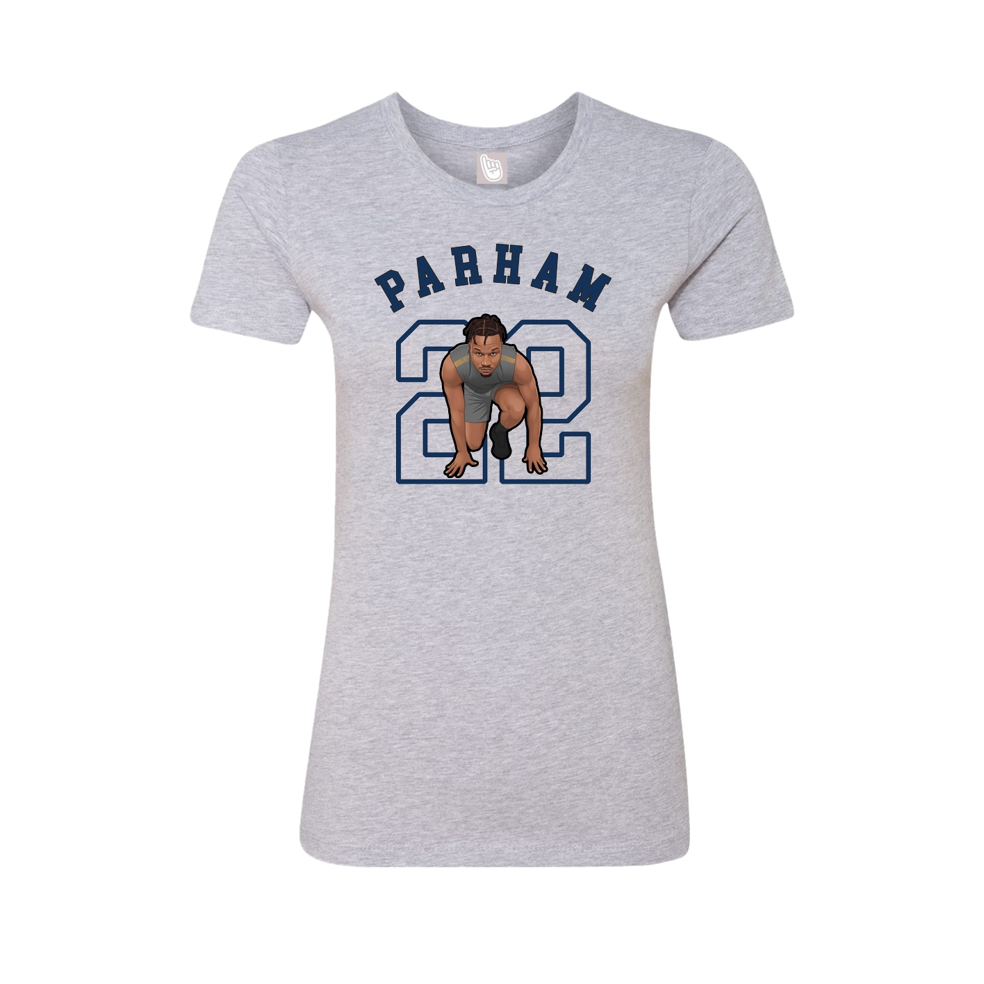Fitted Women's Tee — Shirsey Arch in Grey