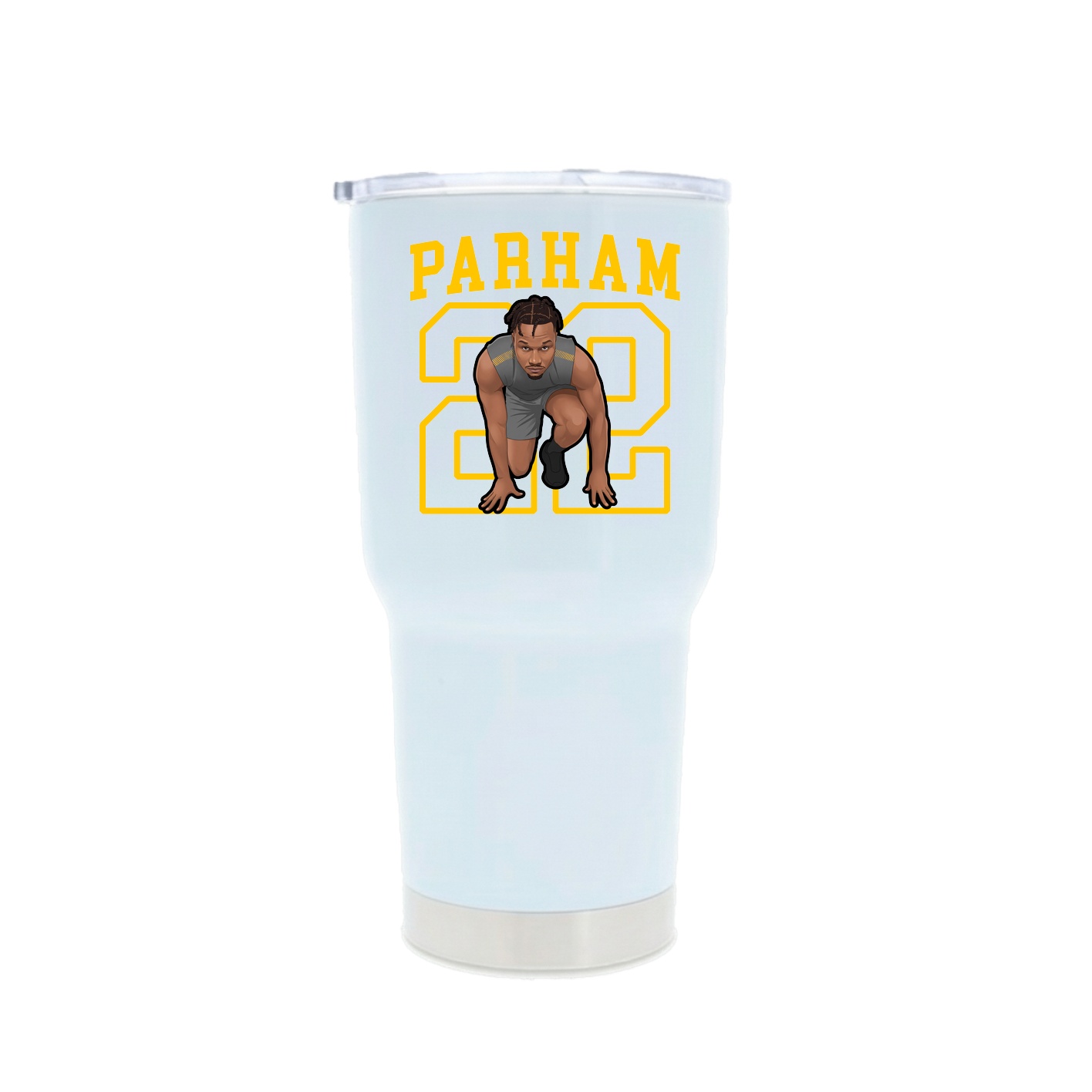 30oz Stainless Steel Tumbler — Shirsey in White