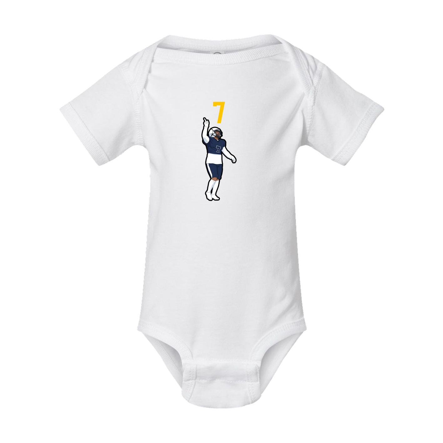 Baby Onesie — Number Top in White