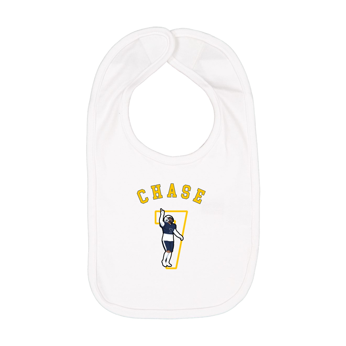 Infant Bib — Shirsey Arch in White