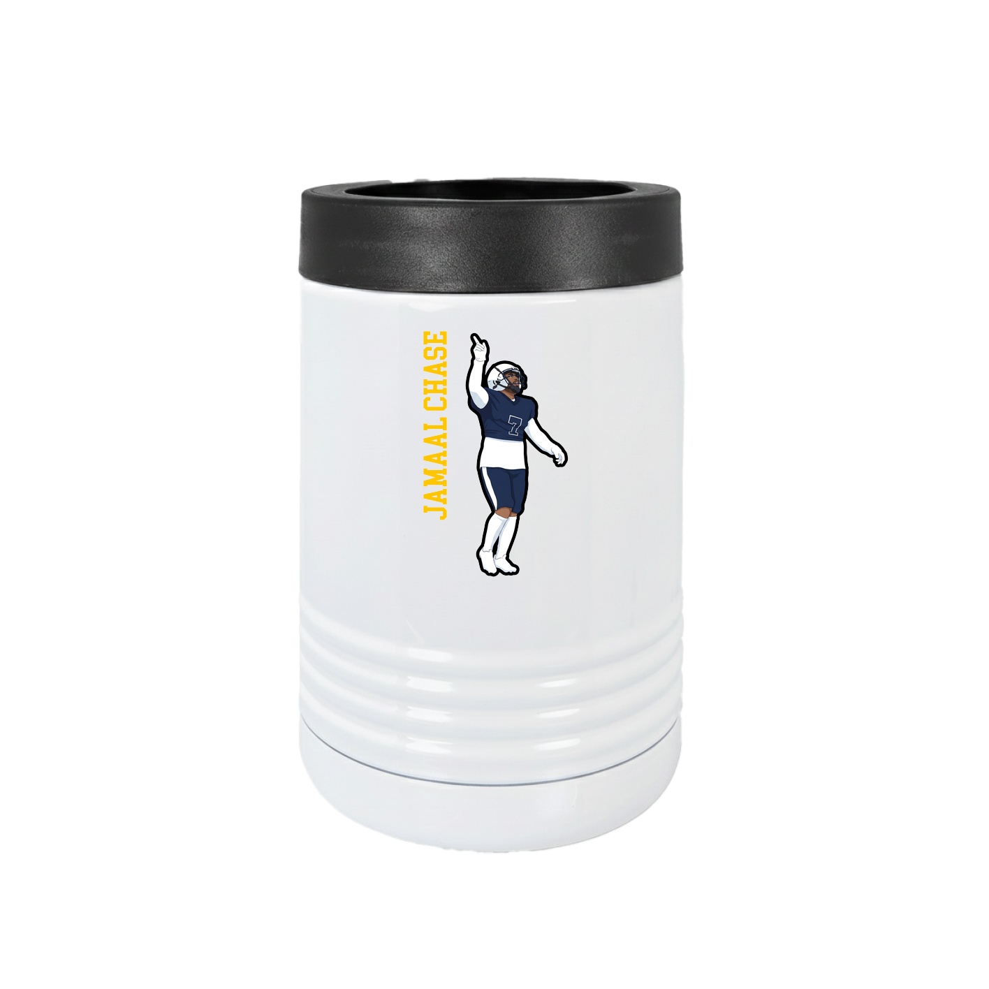 Beverage Holder — Name Vertical in White