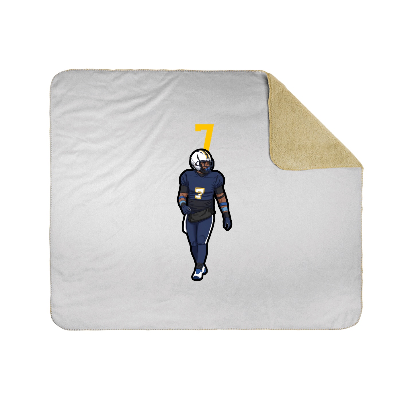 Throw Blanket — Number Top in White