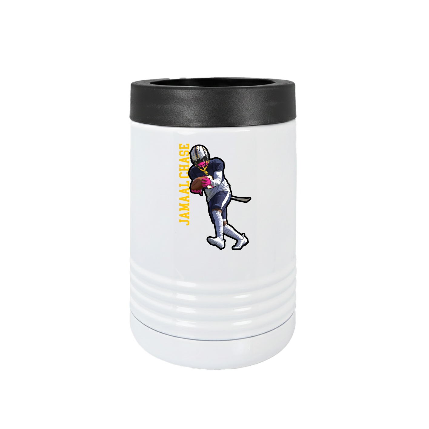 Beverage Holder — Name Vertical in White