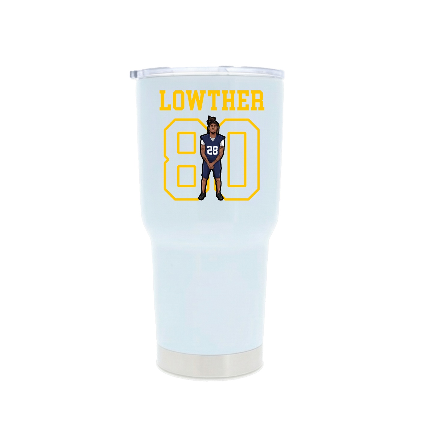 30oz Stainless Steel Tumbler — Shirsey in White