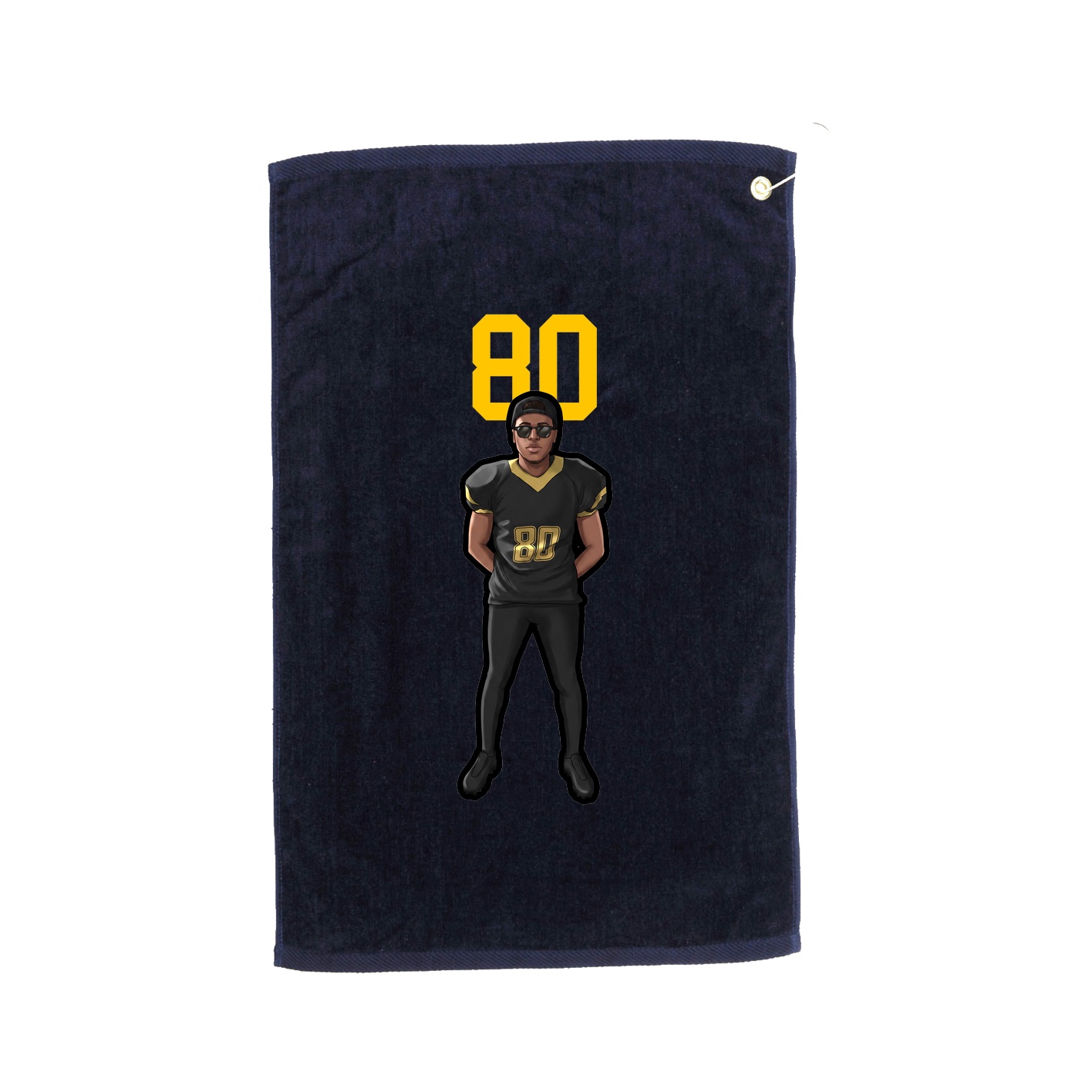 Golf Towel — Number Top in Navy