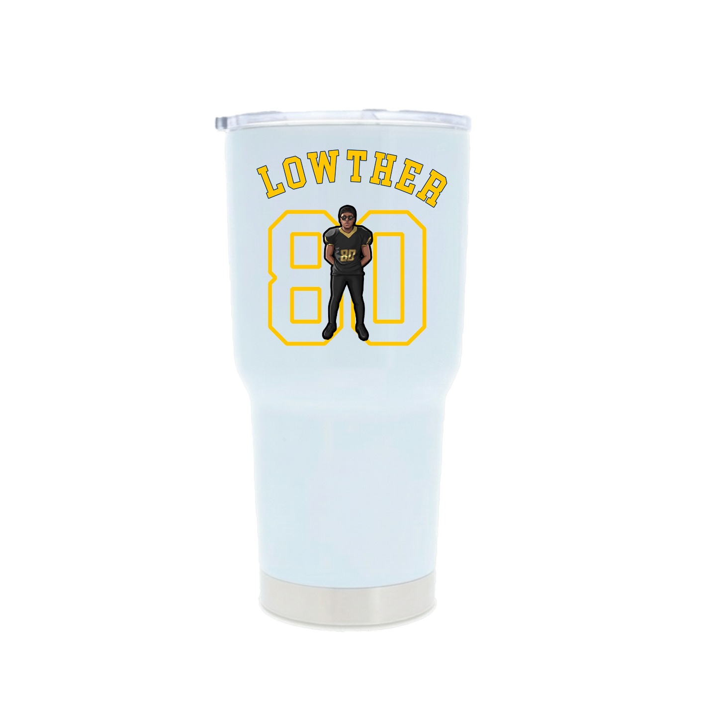 30oz Stainless Steel Tumbler — Shirsey Arch in White