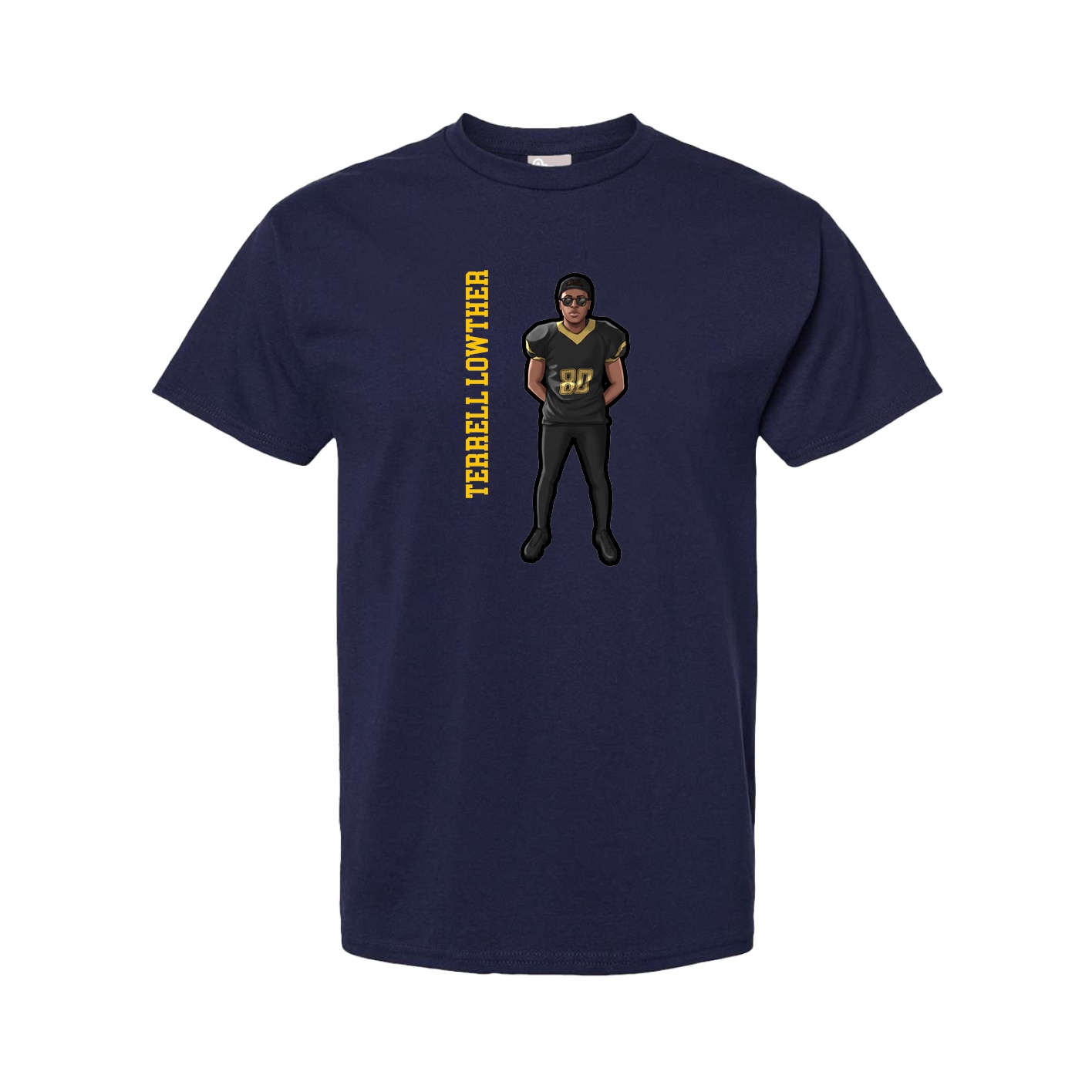 Youth Tee — Name Vertical in Navy