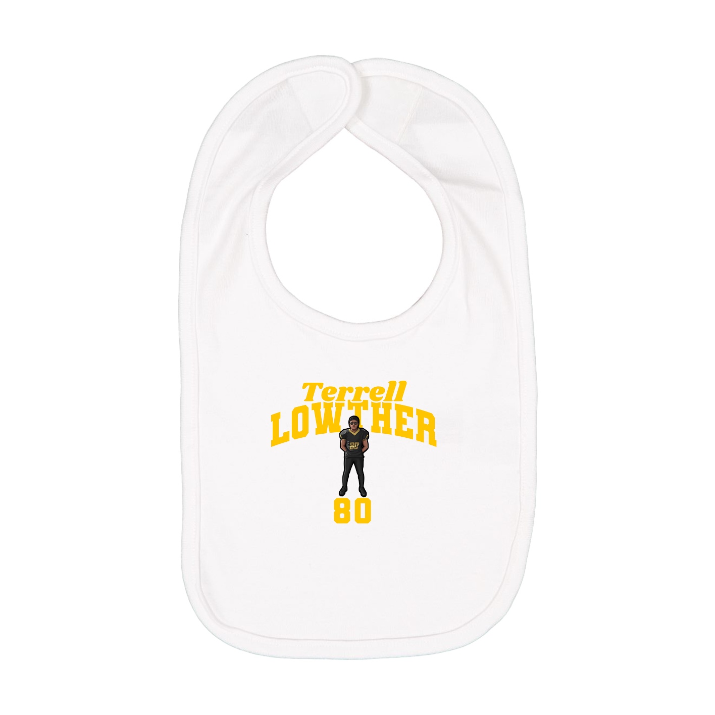 Infant Bib — Signature Arch in White