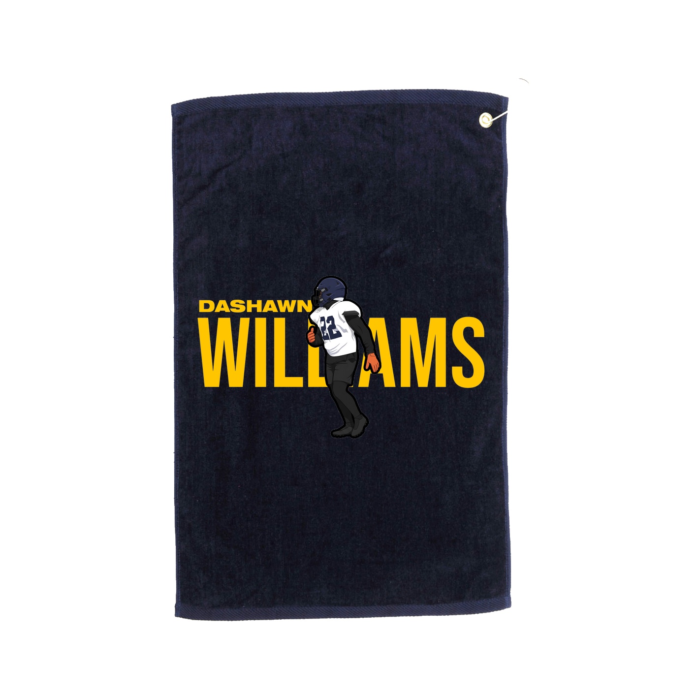 Golf Towel — Player Name in Navy