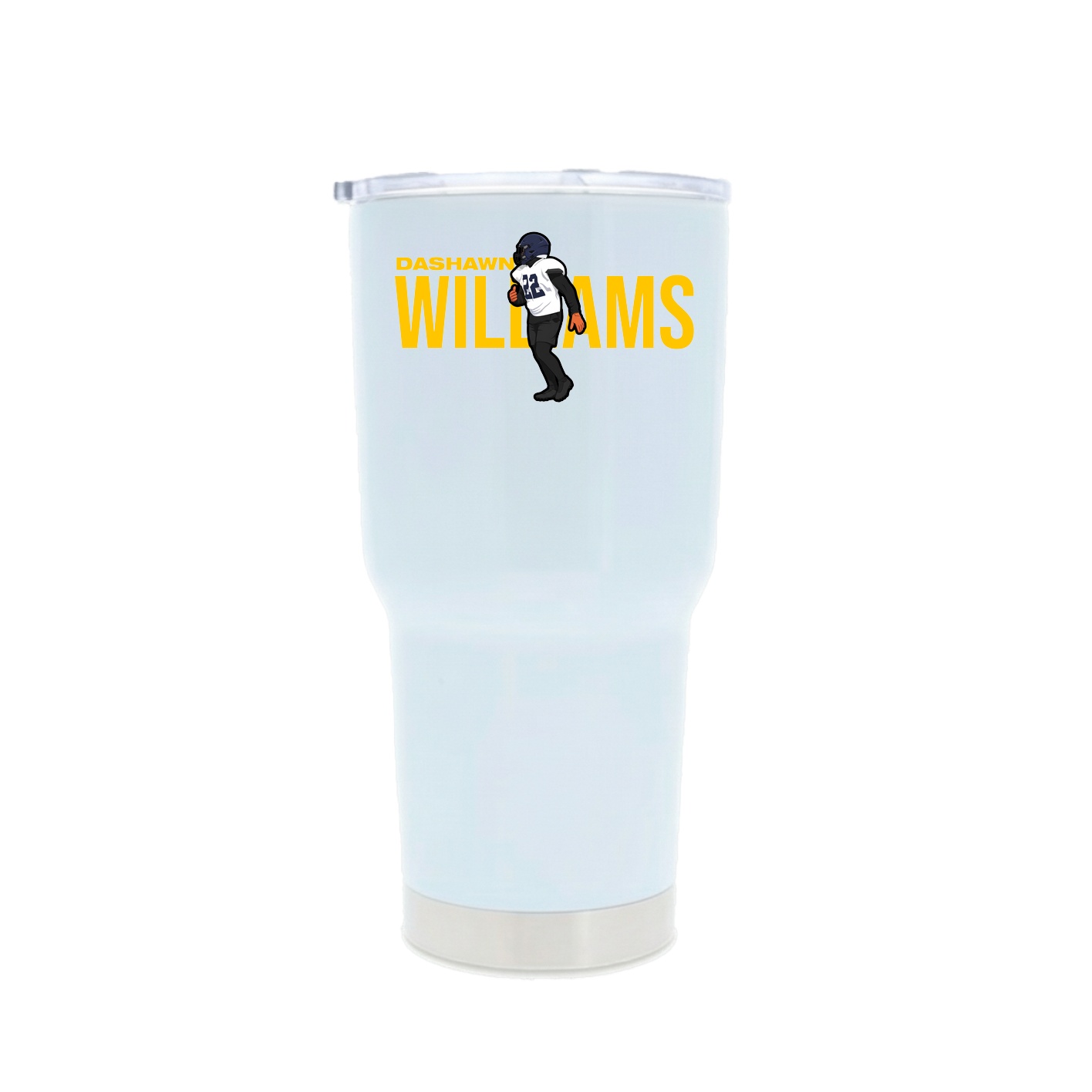 30oz Stainless Steel Tumbler — Player Name in White
