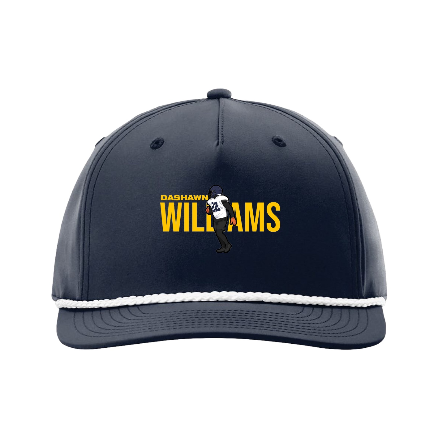 Five-Panel Classic Rope Cap — Player Name in Navy