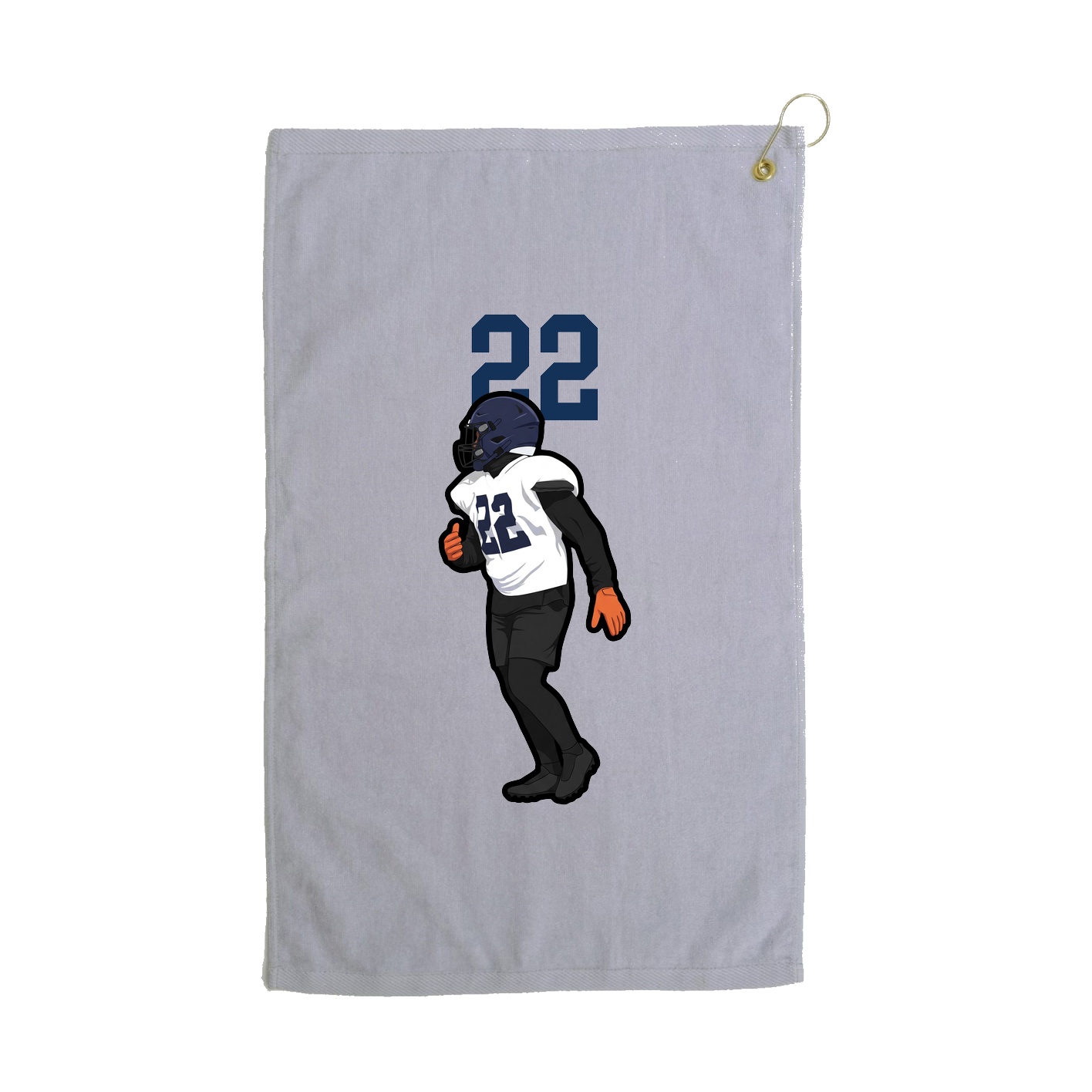 Golf Towel — Number Top in Grey