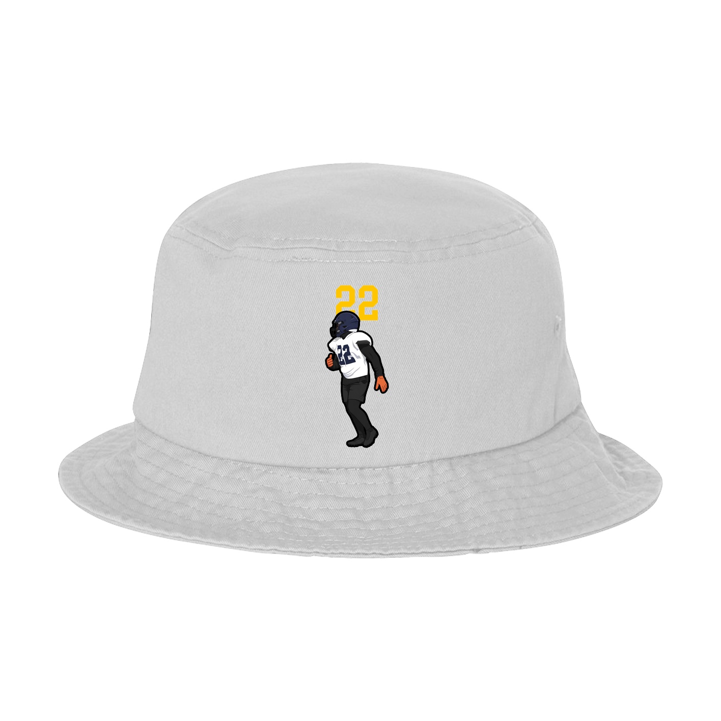 Bucket Cap — Number Top in White