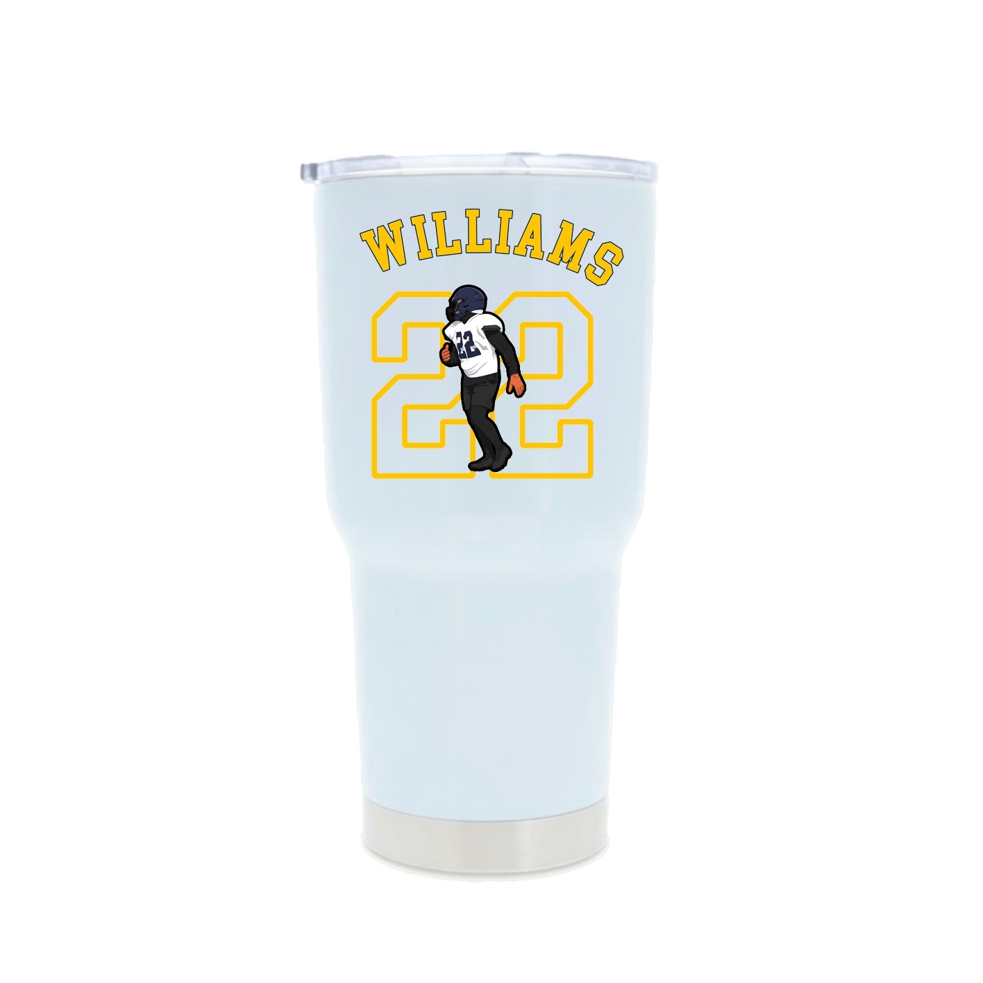 30oz Stainless Steel Tumbler — Shirsey Arch in White