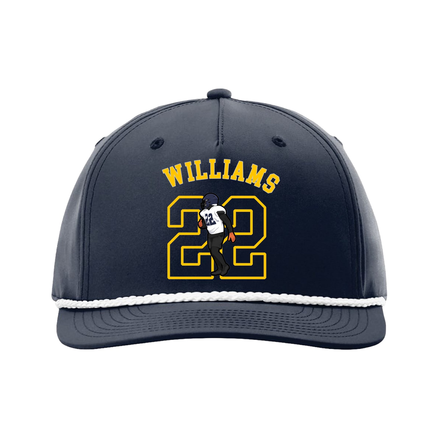 Five-Panel Classic Rope Cap — Shirsey Arch in Navy