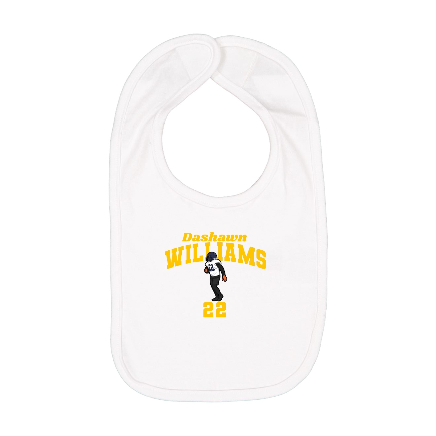 Infant Bib — Signature Arch in White