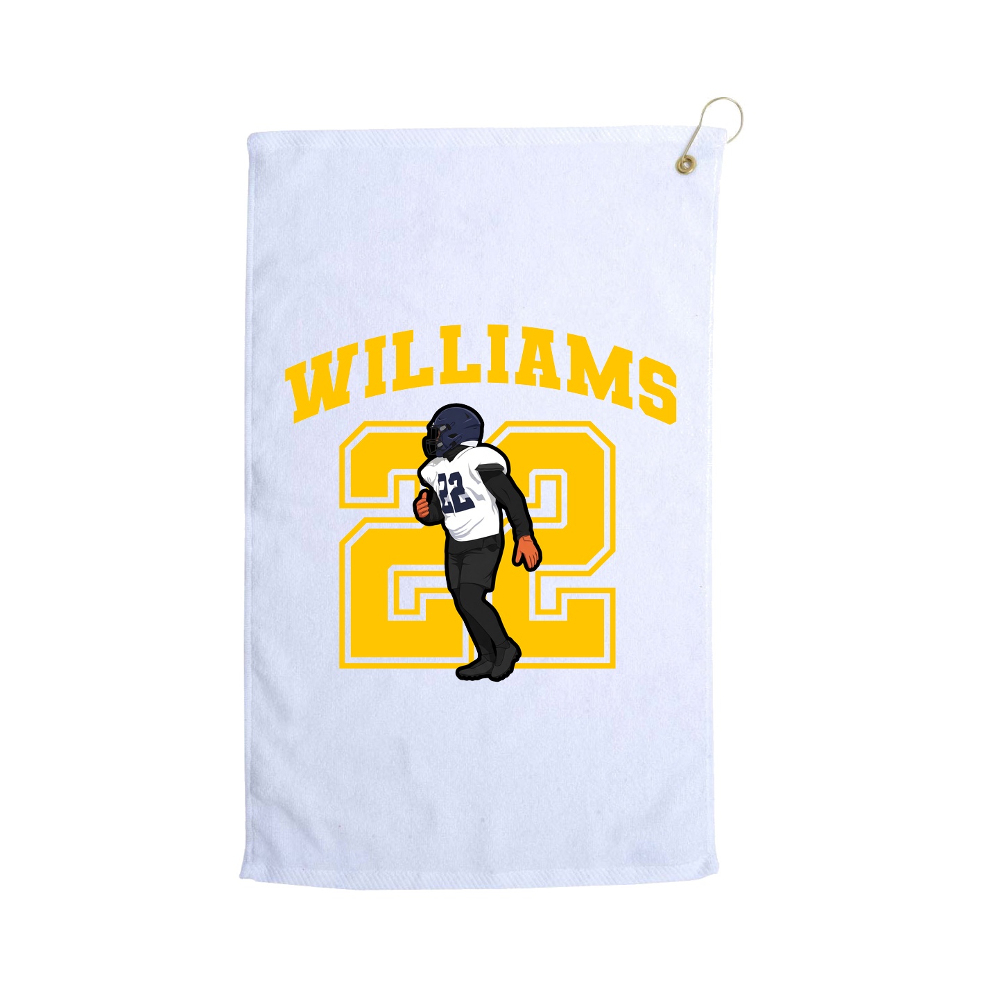 Golf Towel — Number in White