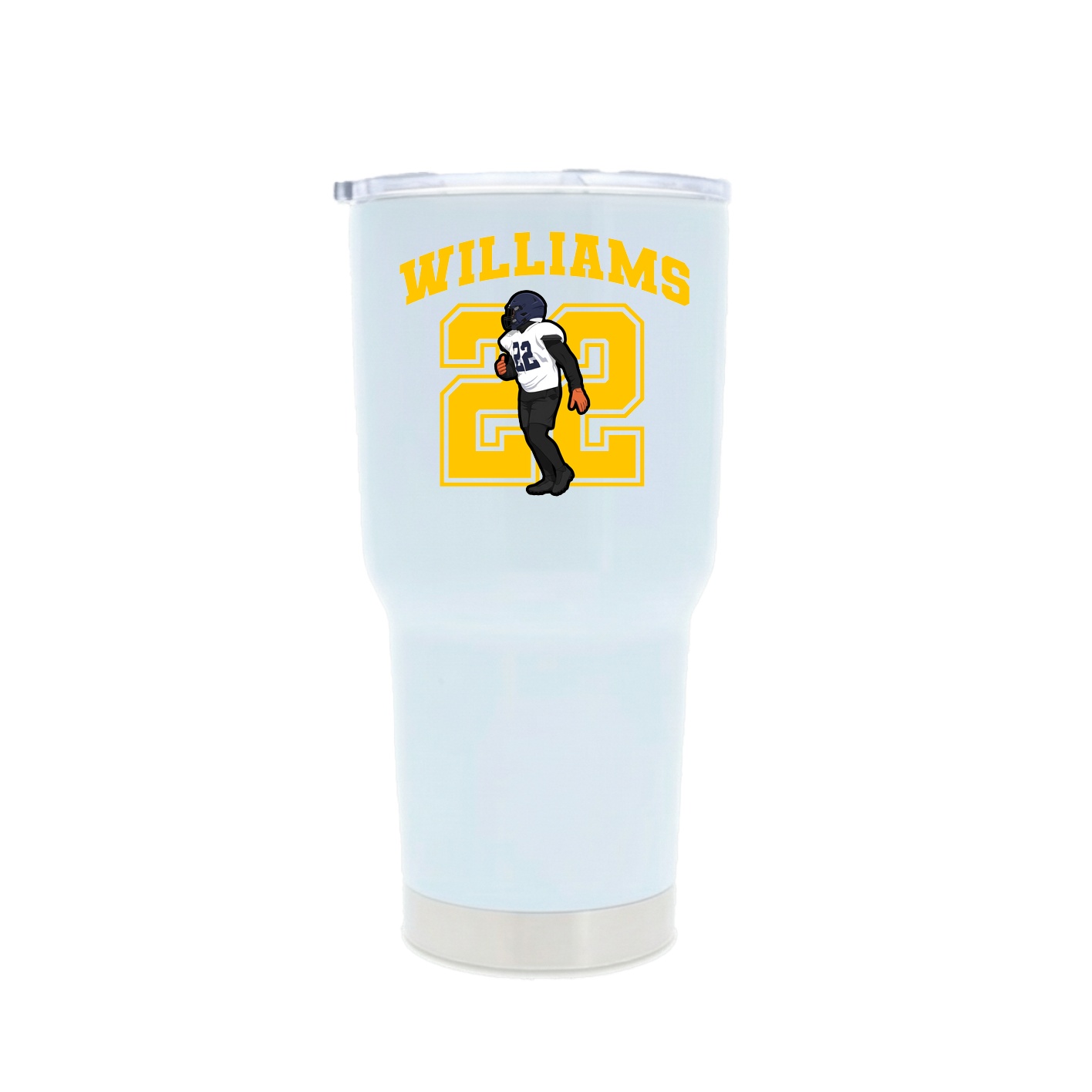 30oz Stainless Steel Tumbler — Number in White