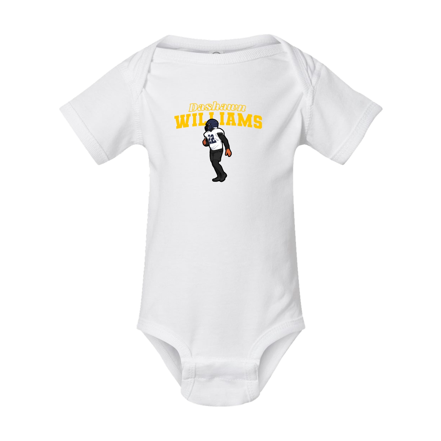 Baby Onesie — Name Arch in White