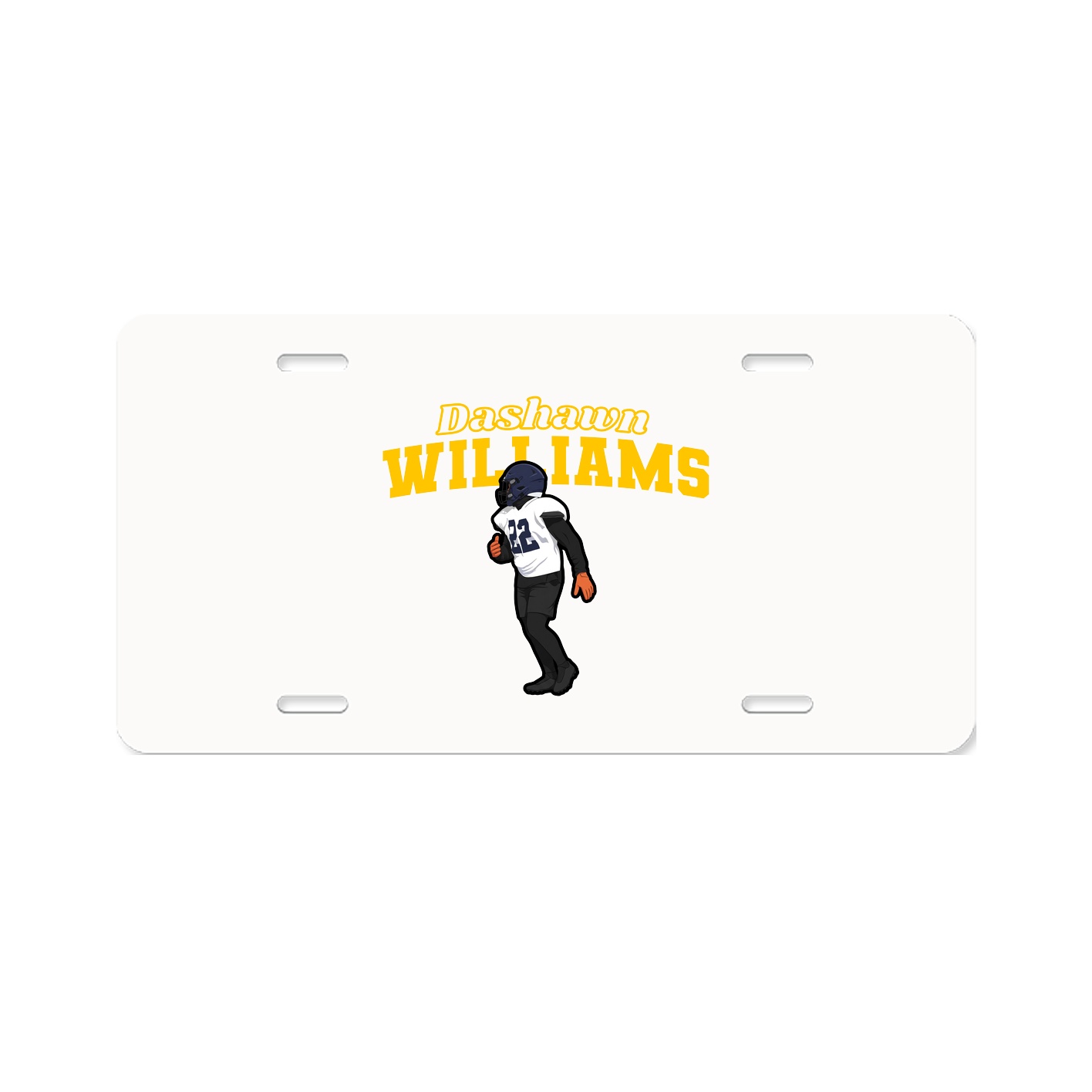 License Plate — Name Arch in Classic