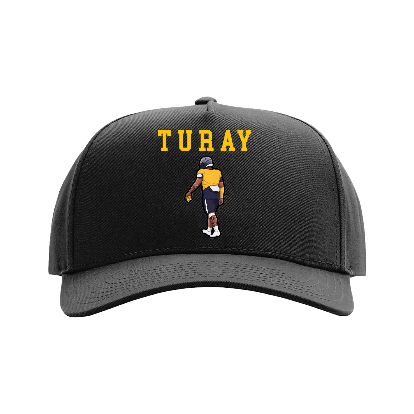 Full Fabric Five-Panel Champ Cap — Shirsey in Black