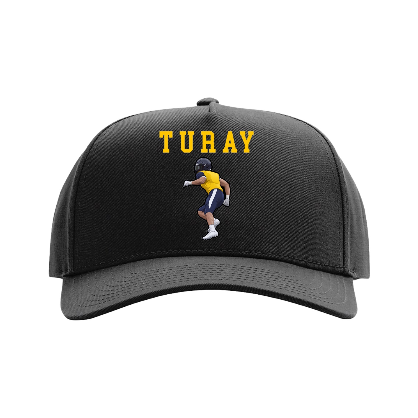 Full Fabric Five-Panel Champ Cap — Shirsey in Black