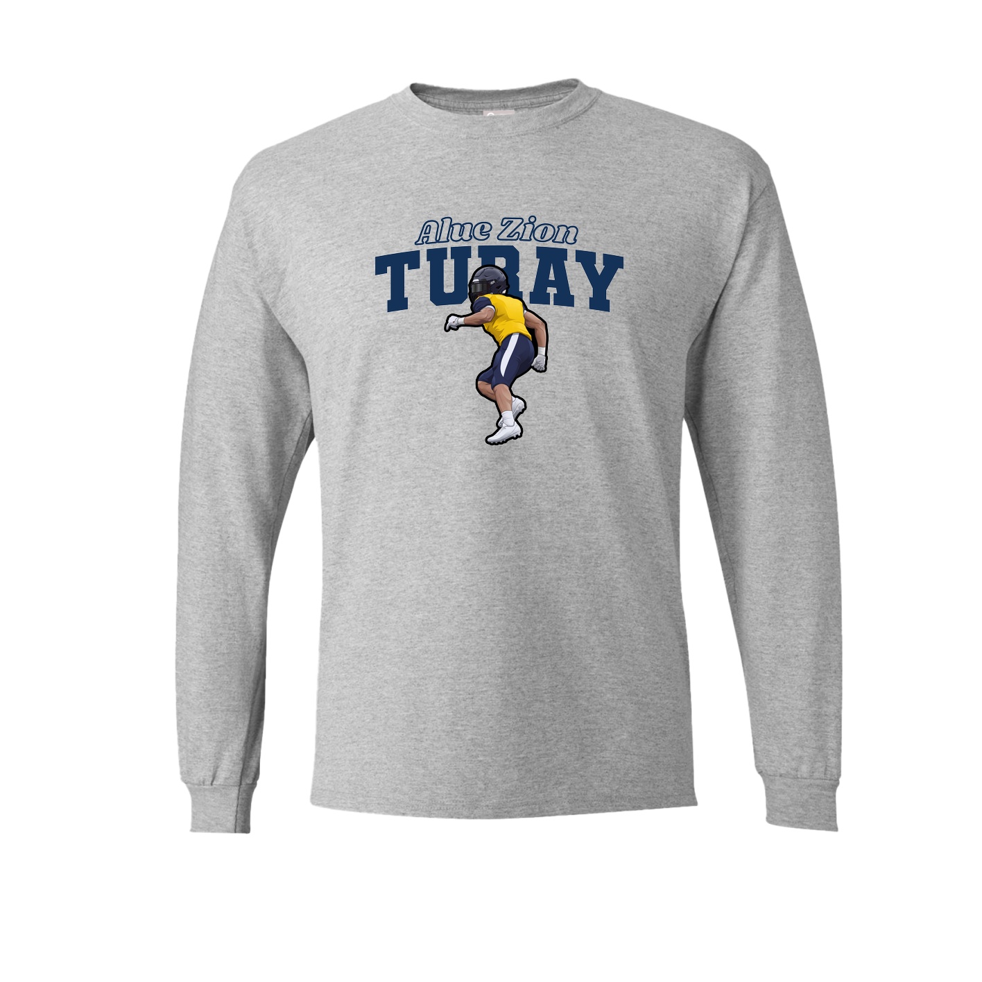 Long Sleeve Tee — Name Arch in Grey