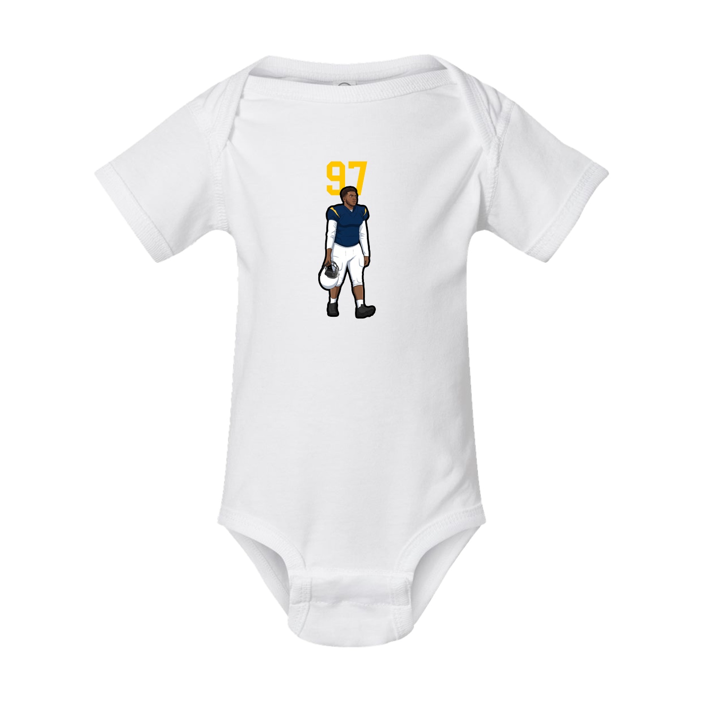 Baby Onesie — Number Top in White