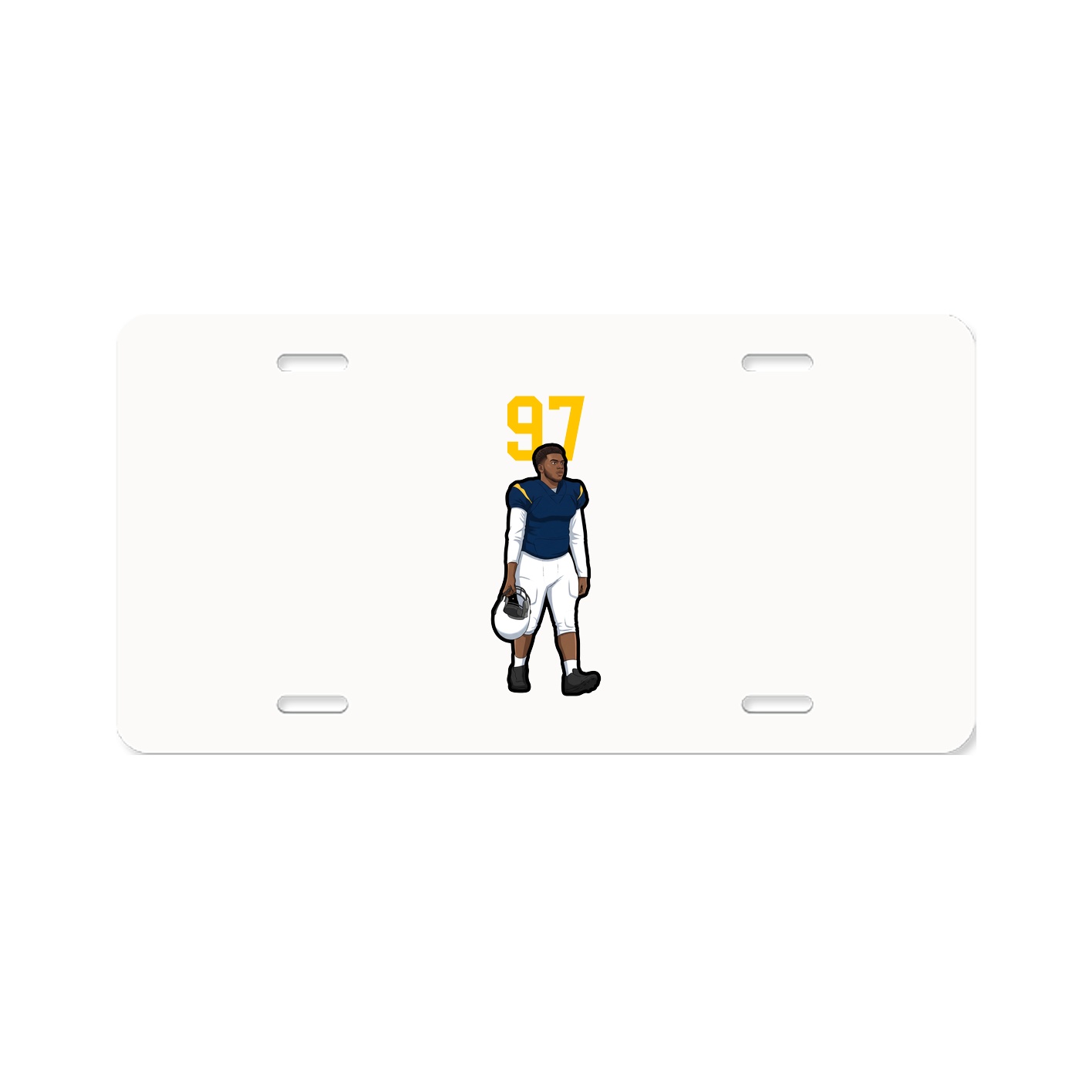 License Plate — Number Top in Classic